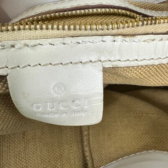 Gucci White Original GG Canvas Positano Tote with Silk Gucci Scarf - Picture 12 of 16